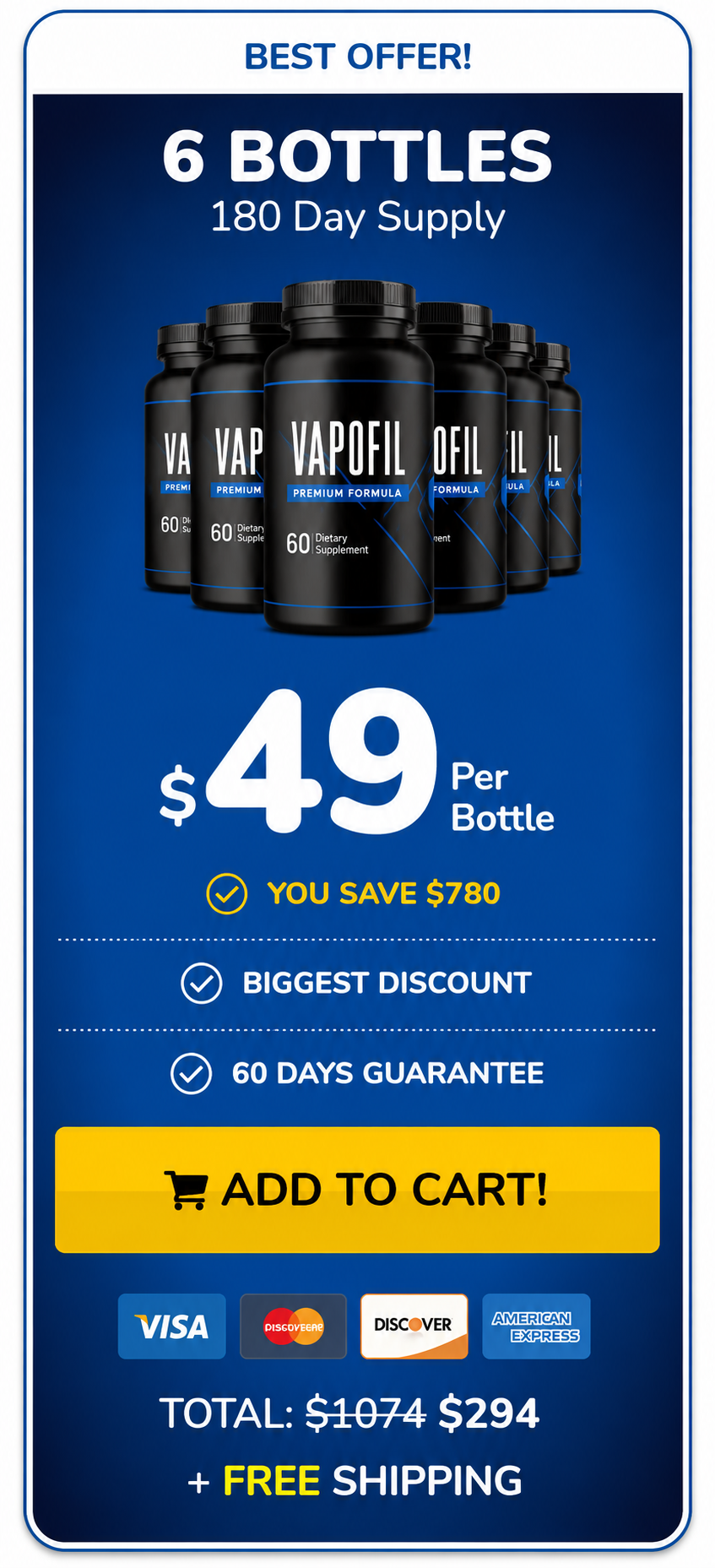Vapofil 6 bottles pack